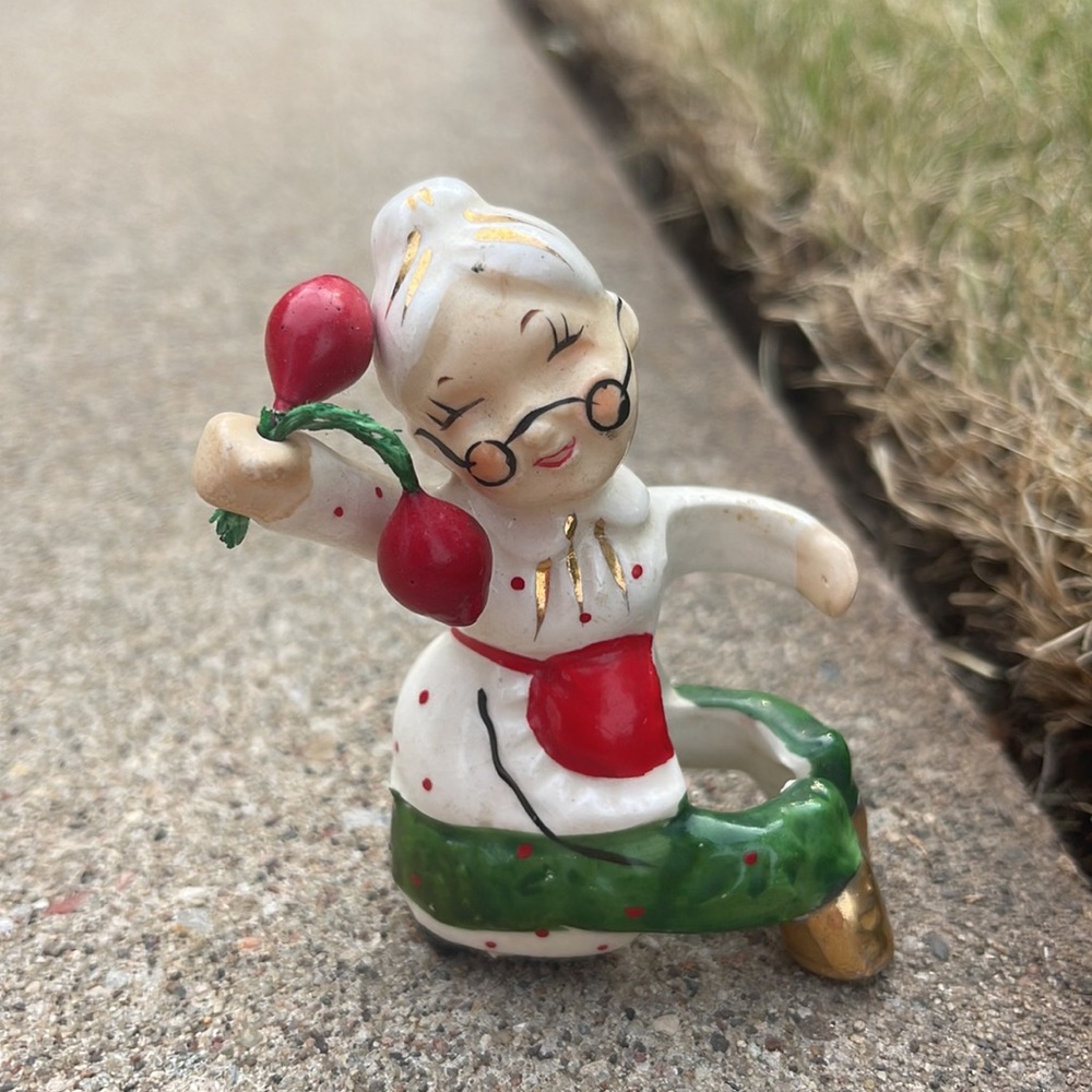 Vintage 50s Mrs Claus Candle Climber Figurine Commodore Japan